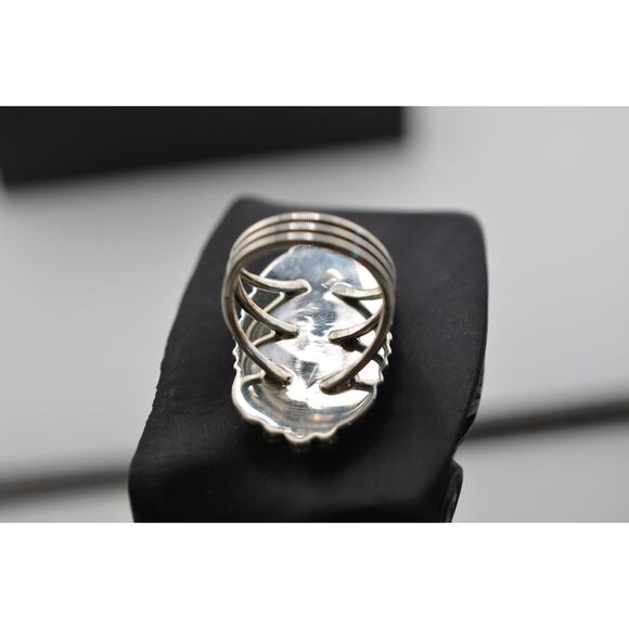 Native American Navajo Sterling Turquoise Ring by Ryntanna Yazzie - Picture 3 of 3